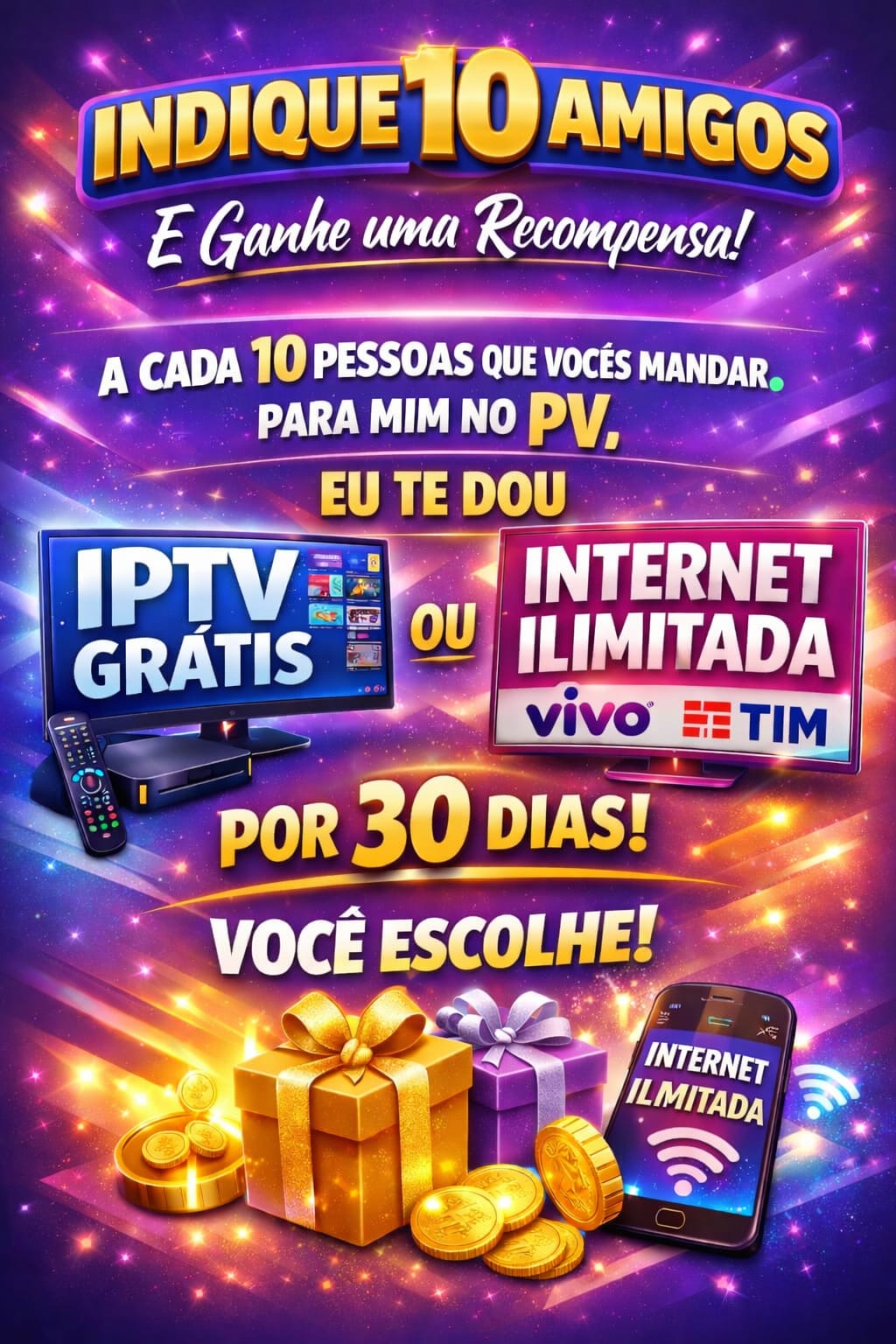 Indico 5  pessoas e ganha uma recompensa